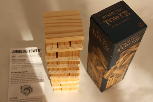 Jenga Classic Wood Block Strategy Game - Picture 3 of 7