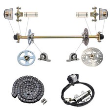 ATV Go Kart Complete Rear Axle Kit Chain Brake Cylinder Caliper Drift Trike US