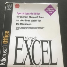 Vintage Microsoft Office Excel Special Edition 5.0 For Apple Mac NEW