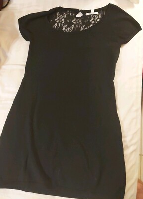 Aeropostale Women Black Casual Dress lace back L | eBay
