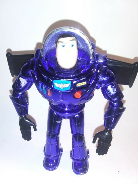 Vintage Buzz Lightyear Blue Chrome Action Figure Toy Story Thinkway Disney | eBay