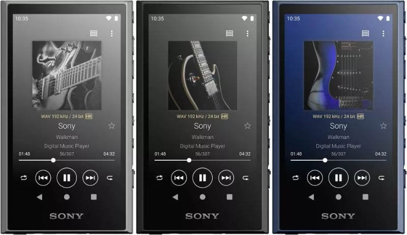 Sony NW-A307 Gray Black Blue 64GB Hi-Res A300 Series Walkman Audio Player