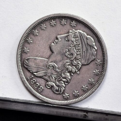1838 Bust Quarter - AU Details, Cleaned (#55396-L) - Picture 2 of 8