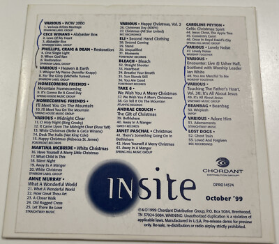 PROMO CeCe Winans  Chordant INsite Oct.  99  w/ Eli & WOW 2000 Montage Snippets!