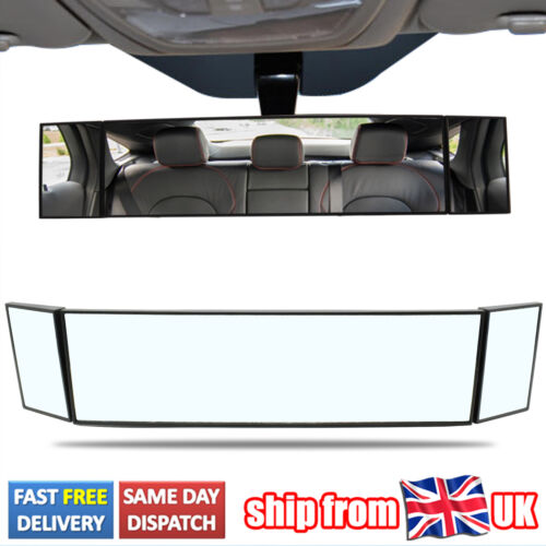 Car Large Vision Interior Rear View Mirror Wide Angle Blindspot Truck Van 390mm - Afbeelding 1 van 10