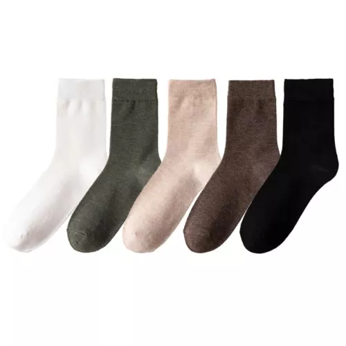 5Pairs Combed Cotton Socks Business Men High Quality Long Casual Mid Tube Socks - Picture 34 of 40
