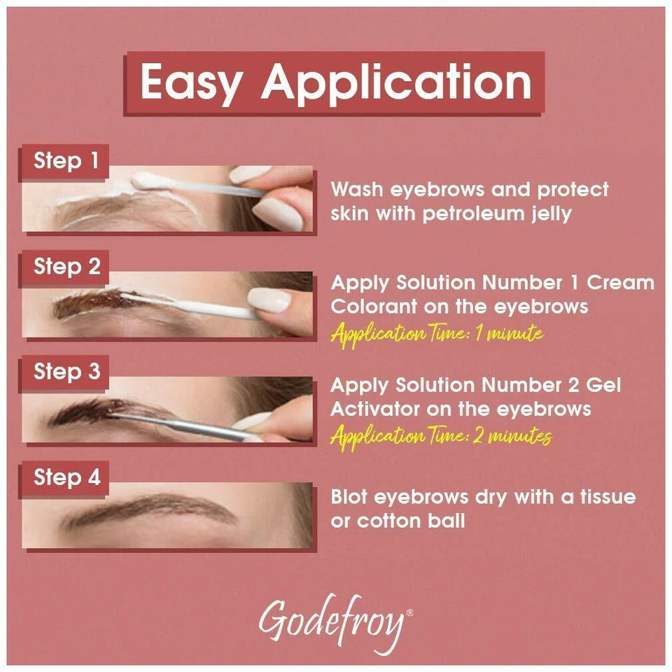Kit de 3 aplicaciones Godefroy Instant Eyebrow, elige tu color, Foto 3 de 4