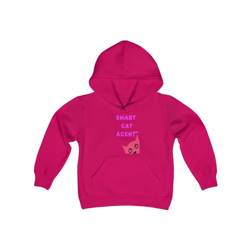 SMART CAT AGENT™ - Youth Heavy Blend Hooded Sweatshirt - Picture 30 of 33