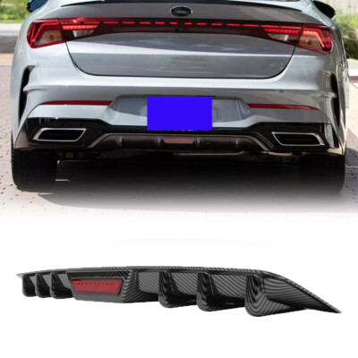 Carbon Style Car Rear Lower Bumper Shark Fins Lip Body Kits For Kia Stinger GT