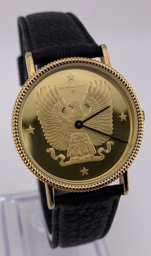 Vintage 1986 The Franklin Mint Men’s American Eagle Dial Swiss Made Watch - Picture 3 of 14