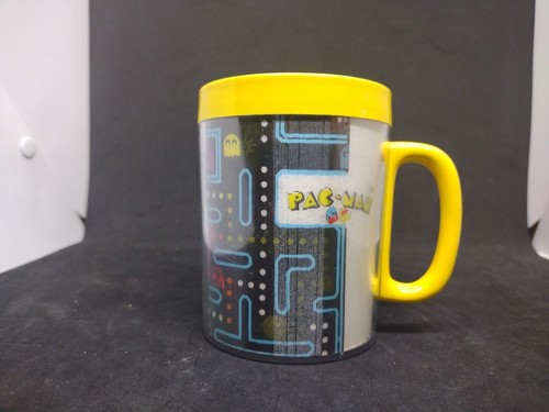 Vtg 1980 Pac-Man 3D Lenticular Coffee Tea Cup Thermoserv Retro Yellow Midway - Picture 3 of 6