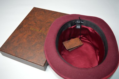 Chapeau Panama De Luxe Stefano Ricci - Taille L (59 Cm) - Neuf Avec étiquettes - Violet