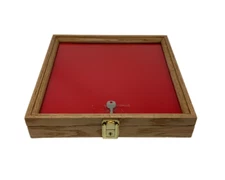 Oak Wood Display Case 12 x 12 x 2 for Arrowheads Knifes Collectibles & More