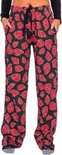 Naruto Shippuden Akatsuki Cloud Lounge Pants Adult Sleepwear and Cosplay Outfit