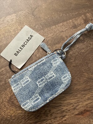 Balenciaga Le Cagole Coin Card Holder Blue Denim | eBay