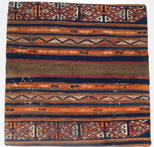 24"X24" SEAT PILLOW URBAN KURDISH KILIM RUG PILLOW CASE SQUARE WOOL AREA RUGS - Picture 2 of 3
