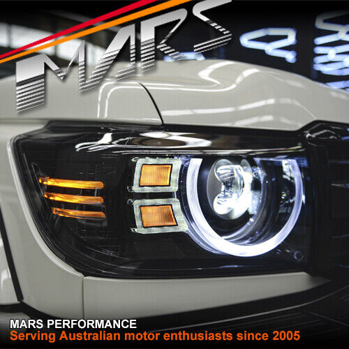Full LED Dual Beam HeadLights for Toyota Land Landcruiser 70 Sers LC76 LC78 LC79 - Picture 1 of 13