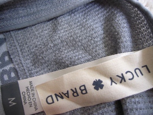 Lucky Brand M womens 2pc bralette boy shorts gray waffle thermal pjs NWT - Picture 13 of 16