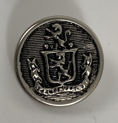 Uniforme escudo león militar vintage botones Spectemur botón Agendo - Imagen 1 de 5