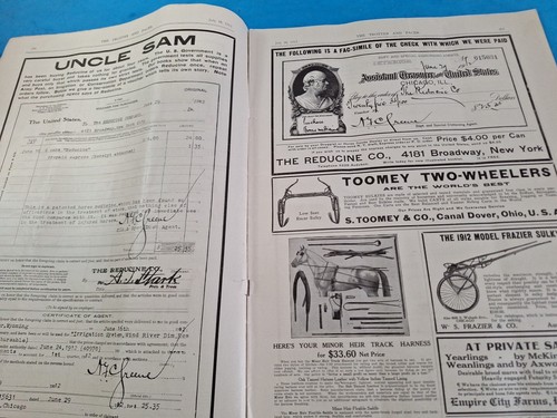 The Trotter and Pacer Magazine 1912 Imbracatura Cavallo Joe Patchen Backpage Strappato 20pg - Foto 3 di 8