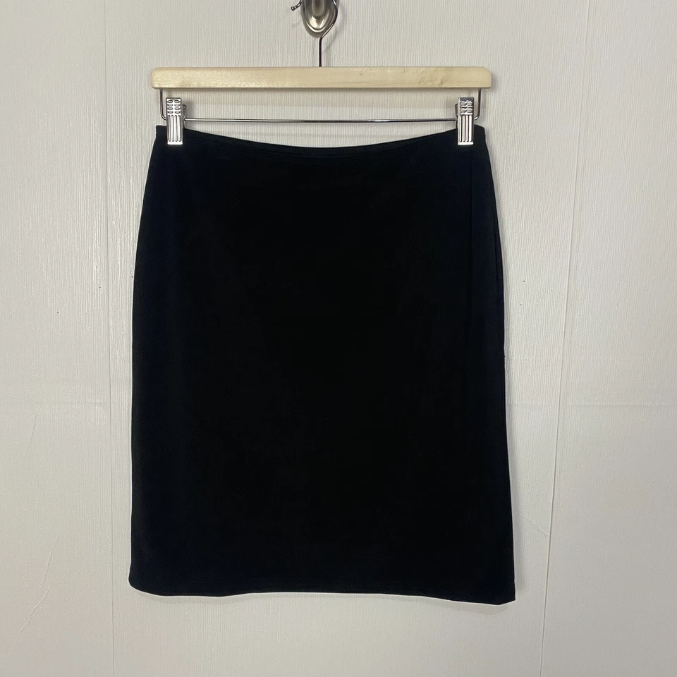 Falda elástica negra cintura elástica Joseph Ribkoff para mujer talla 8. Foto 4 de 4