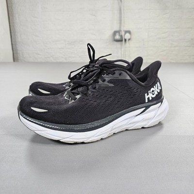 Hoka One One Turnschuhe Damen 8 UK Clifton 8 schwarz weiß Straßenlaufschuhe