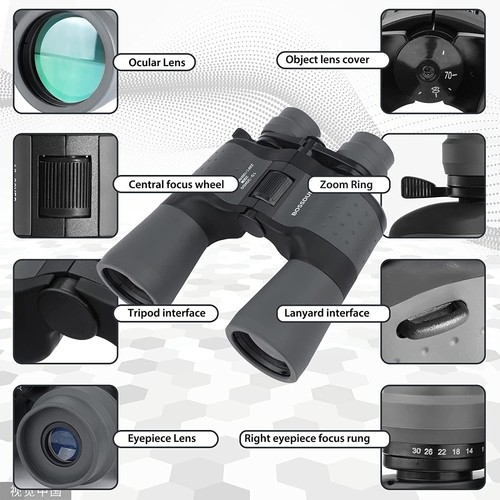 10-30x50 Binocolo Zoom BinocolI per Annesso Impermeabile Professionale HD per - Foto 2 di 24