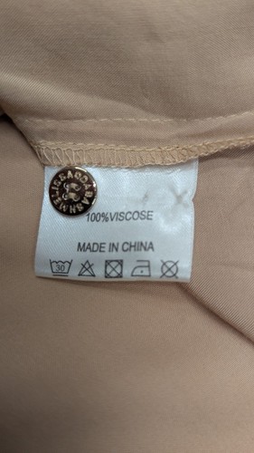 Melissa Odabash Maryanne Dress Beige Shirt Mid Length Collar Buttons Size S - Picture 7 of 13