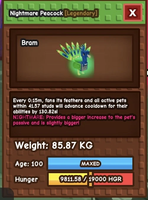 Titanic Peacock | 15s Cooldown |  Grow a Garden | GaG | Fast Delivery - Image 2 of 2