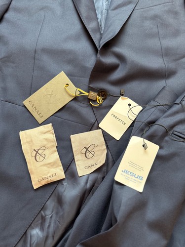 Traje Blazer/Pantalones de Lana Canali Italia Marino Nuevo Para Hombre Talla: 54 - Imagen 2 de 18