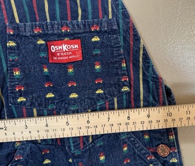 Oshkosh Overalls Vtg 80's 4t Cars, Traffic Signals Rainbow Retro