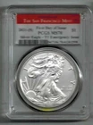 2021 S $1 American Silver Eagle T1 PCGS MS70 EMERGENCY ISSUE FIRST DAY SAN FRAN