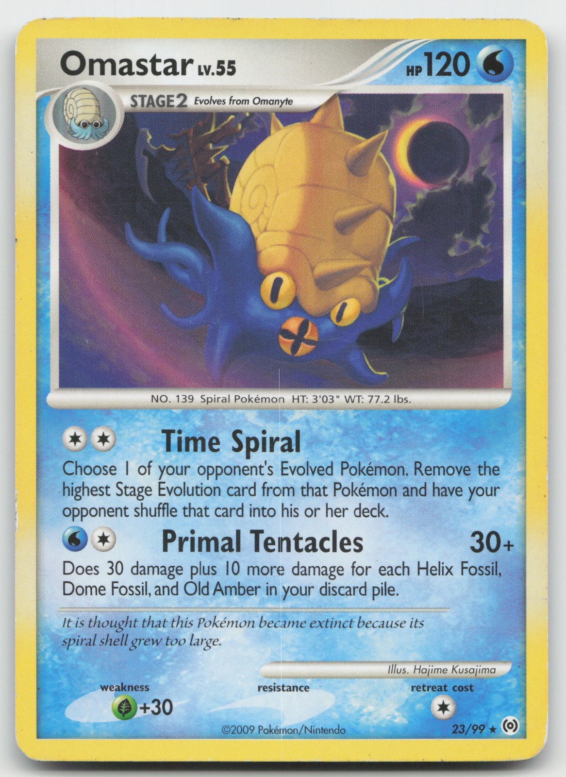Omastar Arceus 23/99 Rare HP Pokemon