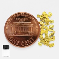 0,5474 Gramm Alaska natürliches Goldnugget in gratis Glasflasche --- (#B80915)