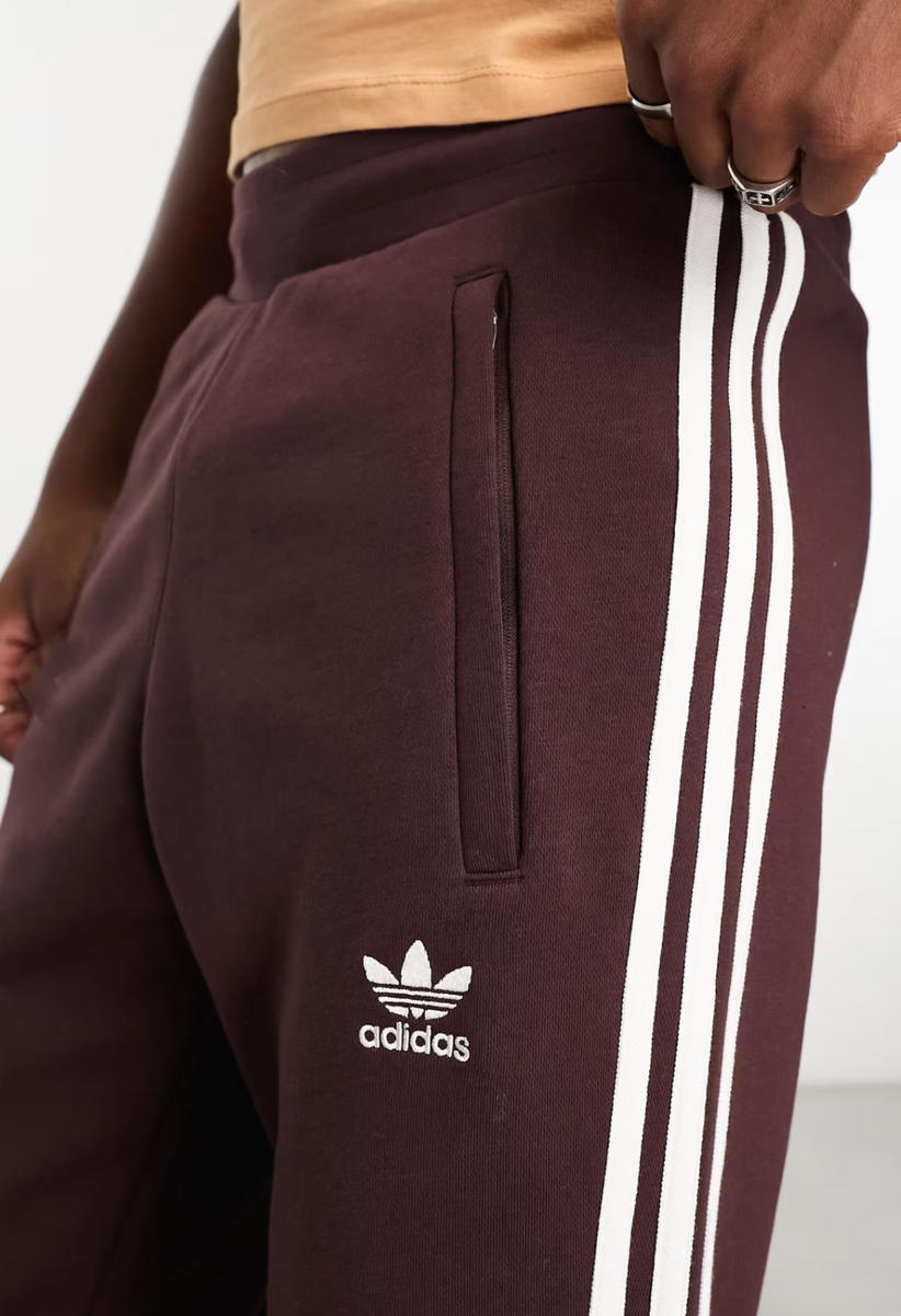 NEW MENS ADIDAS ORIGINALS 3 STRIPES CUFFED TREFOIL PANTS ~SIZE