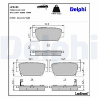 Delphi Bremsbelagsatz Scheibenbremse LP3433 FüR Cross Eclipse Mitsubishi GK1W