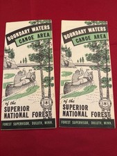 Vintage 1958 Minnesota Boundary Waters Map