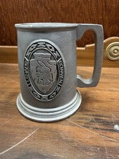 Vintage Pewter Lenape Bowman Tankard Beer Mug Made in USA Native American