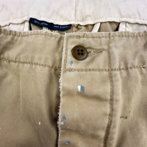 Ralph Lauren Polo Deportista Pintura Salpicaduras Denim Patchwork Caqui Pantalones Aztecas 38 - Imagen 10 de 14