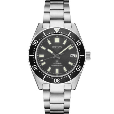 Seiko Prospex Men's Watch Black Dial with Silver Bracelet SPB143J1