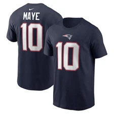 Maye Navy Patriots Name Number Football T-Shirt Size S-5XL Reprint