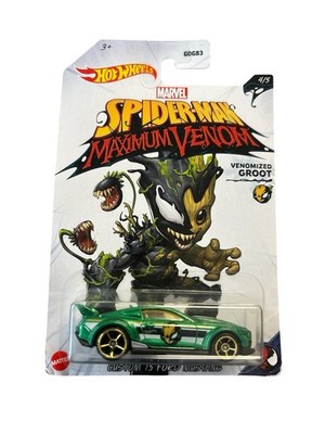 Hot Wheels Spider-Man Ford Mustang - Venom Venomized Groot 4/5 Neu