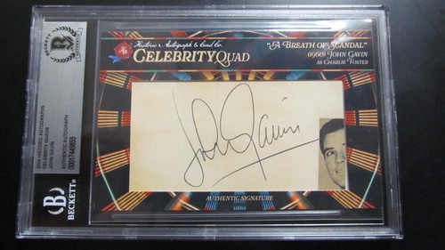 2024 Autografi Storici John Gavin Firmati Taglio Beckett Incapsulato Cert