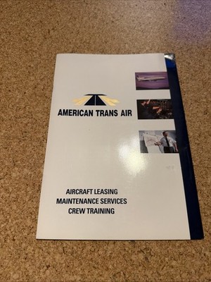 Rare American Trans Air ATA Aircraft Leasing Brochure   L-1011 / 757 / 727 / VIP