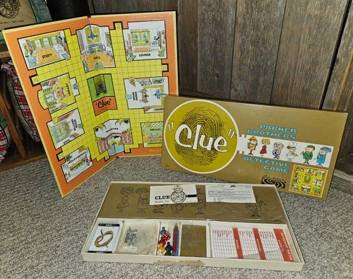 Clue 1963 Parker Brothers Board Game  - Vintage & Complete
