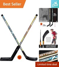 NHL Kids Street Hockey Stick Set - 2 Sticks & Roller Ball for Young Athletes