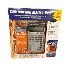Construction Master Pro 4065 Advanced Math Calculator For All Builders 2004 New