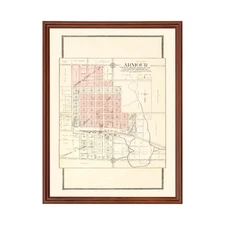 Old Map of Armour, SD 1909 - Vintage Armour South Dakota Art