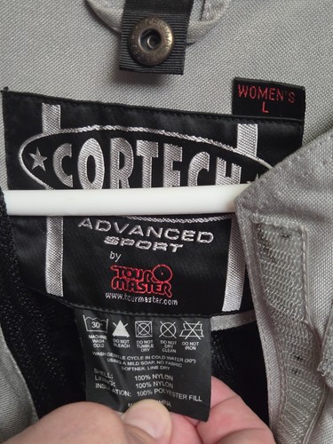 cortech motorcycle jacket womens large grey and black - Bild 2 von 4