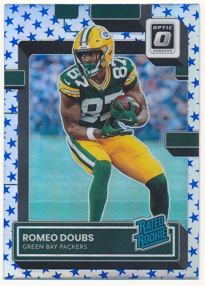 ROMEO DOUBS 2022 DONRUSS OPTIC #235 RC RATED ROOKIE BLUE STARS PRIZMS MINT SP
